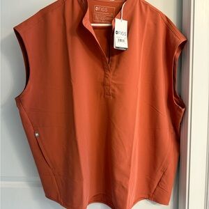 Figs Rafaela Orange Scrub Top